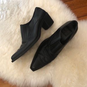 Vintage black western ankle boots